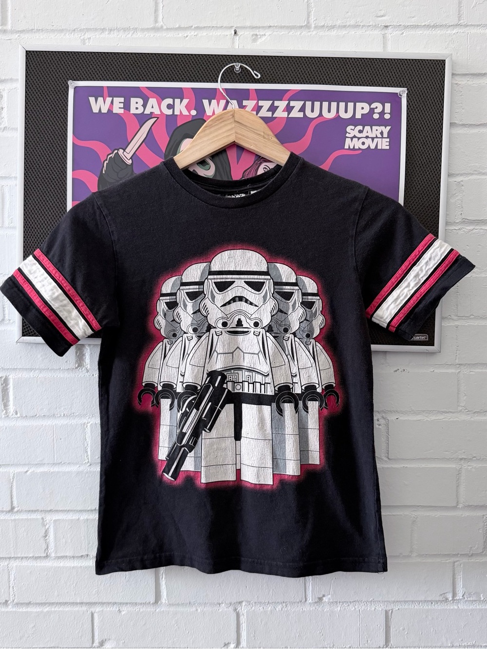 Lego Star Wars StormTrooper (7/8) Tee with White Stormtrooper Graphic & red/